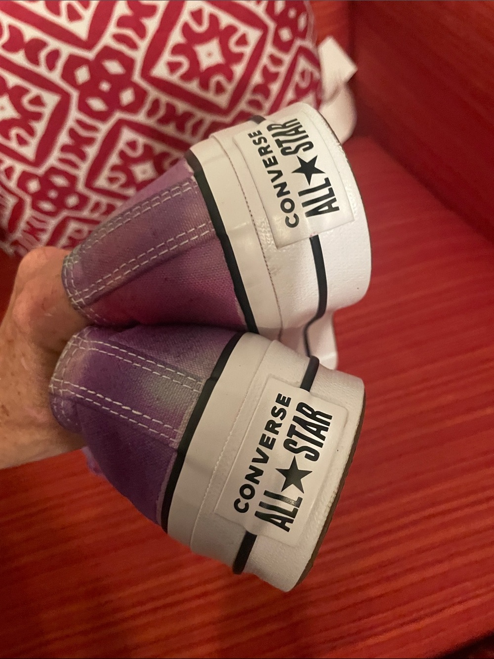 Purple Tie-Dye Low-Top Canvas sneakers - Picture 4 of 17